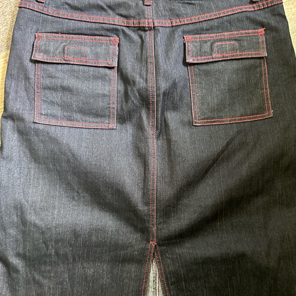 Y2k 2000s Crest Jeans Denim Maxi Skirt Size 13/14 - Picture 4 of 4